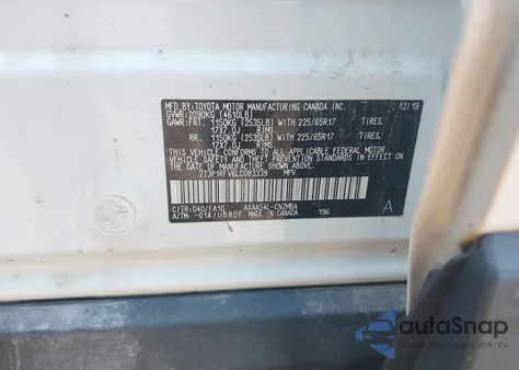 2020 Toyota Rav4 Xle из США, поврежденный, VIN 2T3P1RFV6LC083339